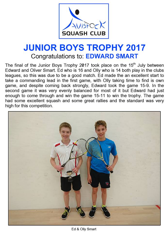 Junior Boys Final 2017